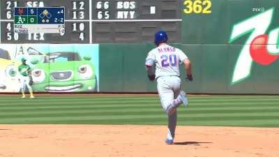 [Highlight] NYM@OAK: Pete Alonso hits a 2-run moonshot, breaks the Mets RBI single season record