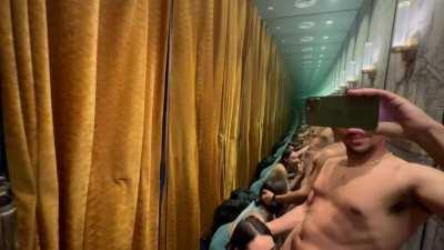 Caught sucking dick in a changing room!!