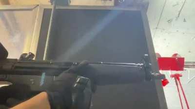 Loaded up 1000 rounds of 9mm, treated friends and range employees to full auto. Guess which one had never shot full auto…