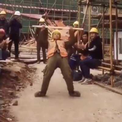 And he can swing a hammer.