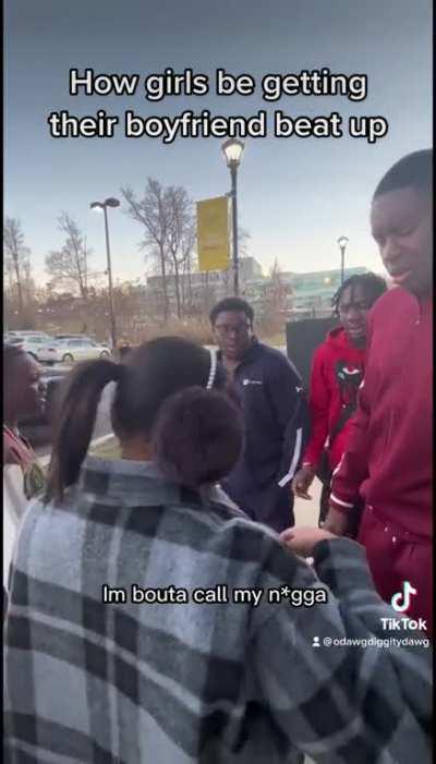 How girls be getting their boyfriend beat up😂😂