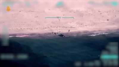 Ukrainian Navy Bayraktar TB-2 strikes a Russian boat delivering troops to Tendra Spit recently