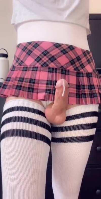 Schoolgirl handsfree orgasm!