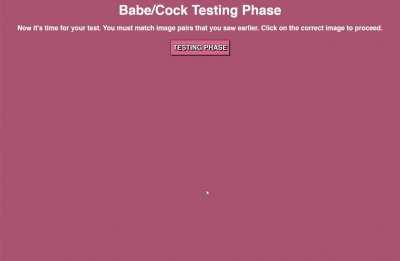 Not sure if you'd be interested, but I made a gender-swapping game that uses a BabeCock matching minigame to simulate your lost masculinity! (Link in comments)