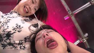 More thick sticky spit and saliva play