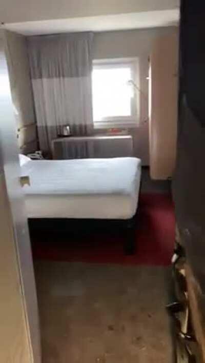 My mate is a firefighter who was at the fire at Gatwick Ibis yesterday and today, he sent me this to show how effective fire doors are.