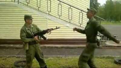 Disarming an AK with legs