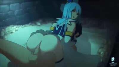 Aqua and Kazuma (Nekololisama) [Konosuba]