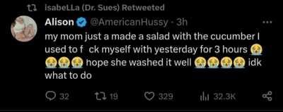 Alison and the dank cucumber