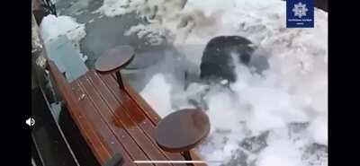 Completely ignoring the existence of the tape that’s supposed to warn you.