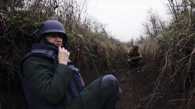 Ukrainian trenches, channel 4 news report 