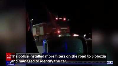 18 year old in Romania steals his aunts car and attempts to drive through police blockade, currently hospitalized