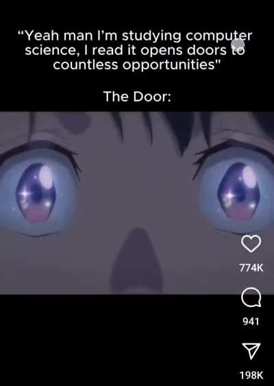 هذا النوع من الميمز كل شوي يطلع لي، خصوصًا من يوم دخلت علوم الحاسب. هل فعلًا التخصص صعب التوظيف فيه، ولا الناس بس يستهبلون؟ 😥