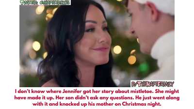 Jennifer uses mistletoe to get her son to breed her on Christmas!