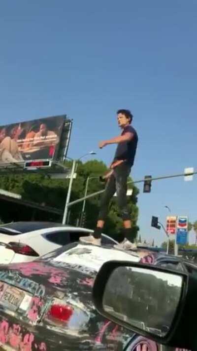 Man in Beverly Hills yells 