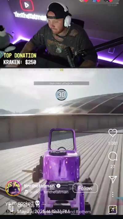 Josh's reach is insane now. Timthetatman knows😂