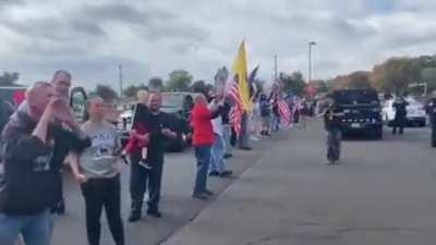 Incredible. The one public appearance Joe Biden does this weekend is a speech in Pennsylvania that immediately turns into a massive Trump rally/car parade.