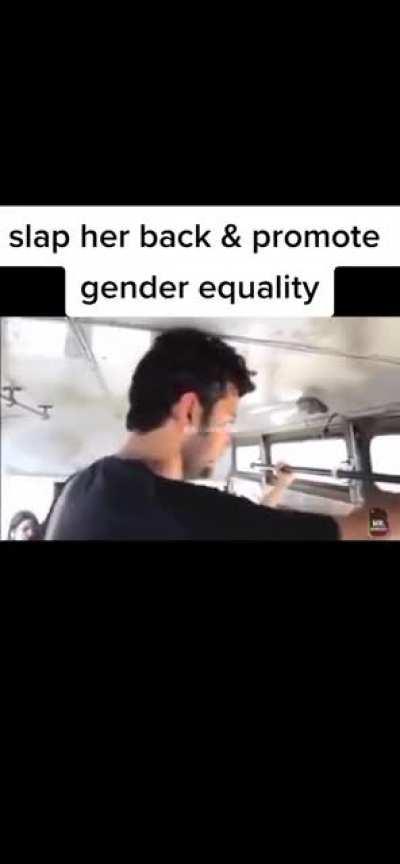 Slap her back & promote gender equality