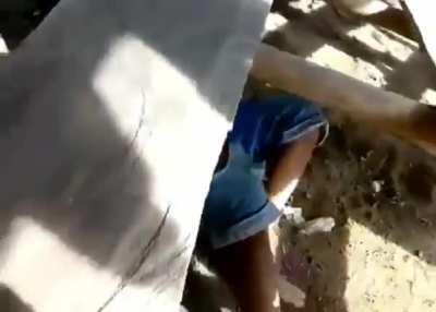 This guy has guts for messing with the bull. Literally...