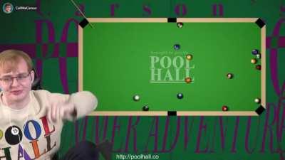 Carson uses his godly powers to interfere with the pool tournament