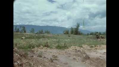 Vietnam War: US Marines of Mike or India Company, 3rd Battalion, 5th Marines on 9 September 1968 during Operation Mameluke Thrust in the Area of An Hoa or the 