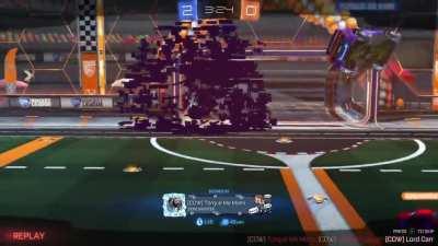 My friends and I try to get super close to the replay camera - today a new best.