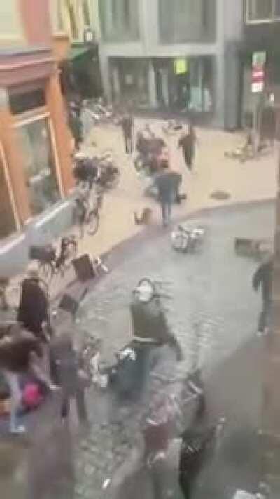 public brawl and someone decided to add music to it