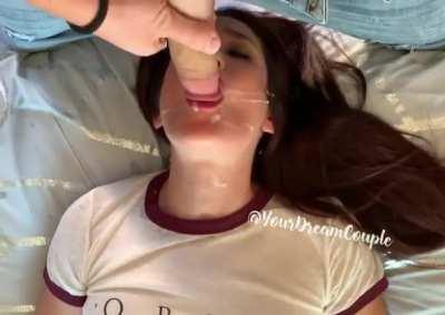 The shirt says it all and I gladly obey for his cum!