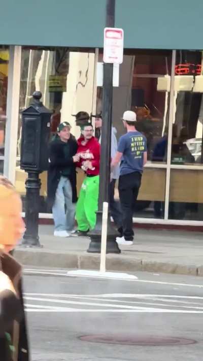 Josh having the time of his life in Boston