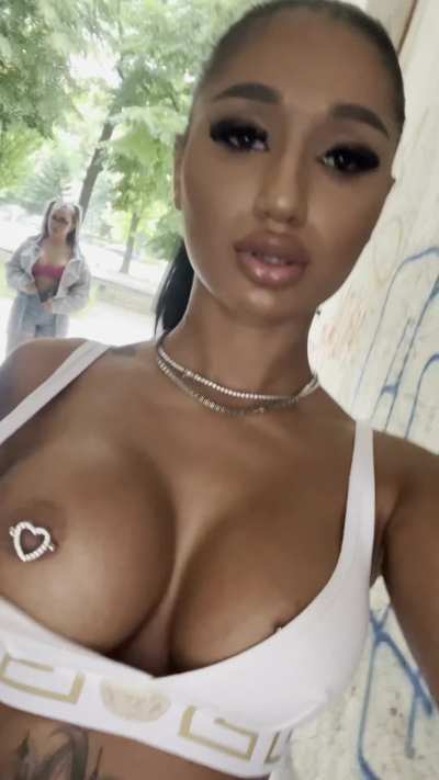 Tell me the first idea that comes to mind when you catch us like this in public.