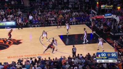 [Highlight] Joel Embiid refuses to rebound or box out a missed free throw, the Knicks get an offensive board and a 3 to force a Sixer timeout