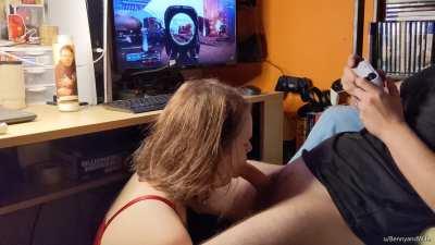 She likes to keep me company when I play games (OC)