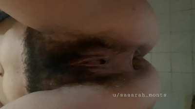 Pushing hard for daddy