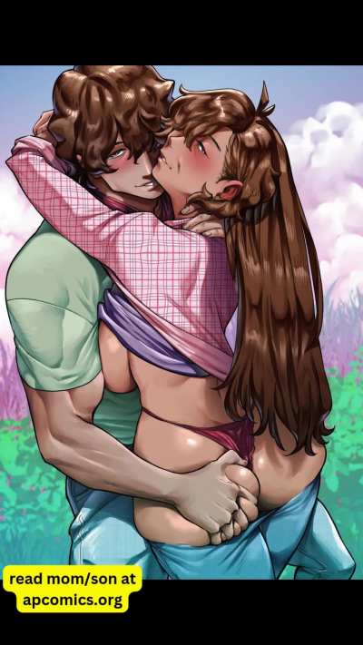 My mom was half naked in the kitchen so