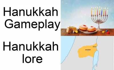 we lit candles and eat Doughnuts to remember the times we kicked the greek empire's ass in the maccabean revolt