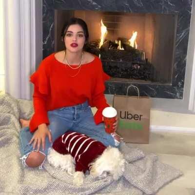 Curled up by the fire