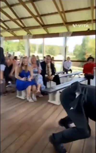 Never invite the clumsy guy to dance at your wedding