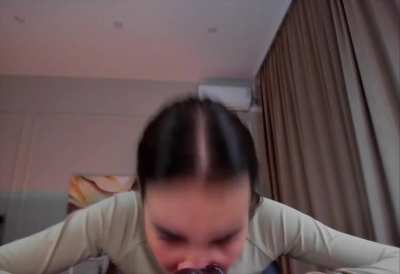 That lipstick is sooo triggering, I just love how the dildo bends...