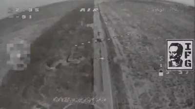 The FPV drones of the Ivan Franko Group operators hit cars, Grad MLRS and Strela-10 air defense systems over the Karlovka-Selidovo highway. February-March 2025, Donetsk region.