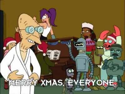 You have all been very naughty! Very naughty indeed! Except you, Dr. Zoidberg. This is for you.