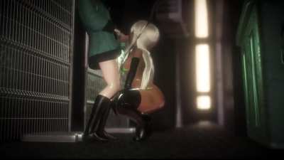 Shimakaze Gyaru Slut - Blowjob [MMD R18] 