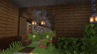 My survival “hidden” storage room under my house. How can i add more detail to the plain spruce walls? comment with ideas please?? Thanks!!