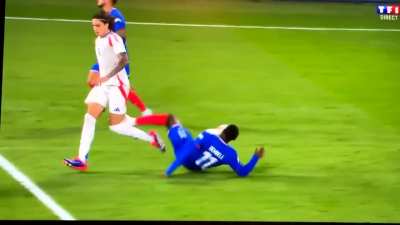 Riccardo Calafiori injury vs France