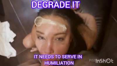 A used condom, a glob of spit and a slap is all it takes for a feminist cunt to submit