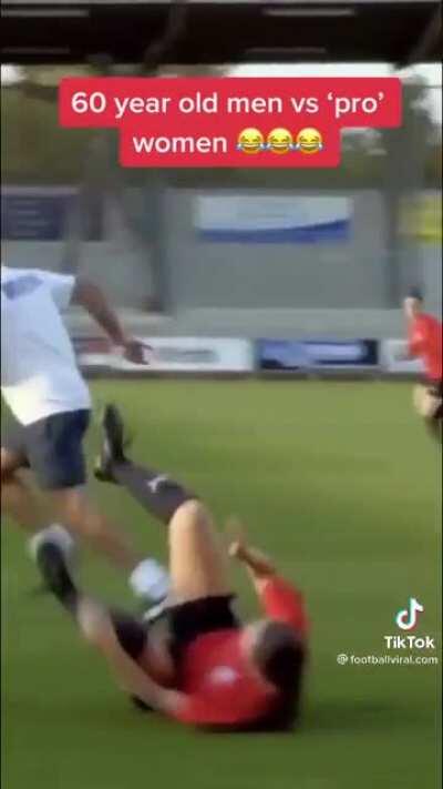 Damn grandpa broke her ankles