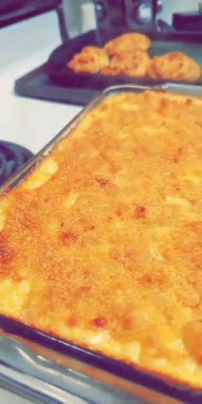 Decided to cheer myself up by baking some homemade Mac N' Cheese.