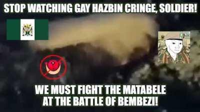 ON THE FIRST DAY OF NOVEMBER OF 1893, WE FOUGHT THE MATABELE AT THE BATTLE OF BEMBEZI