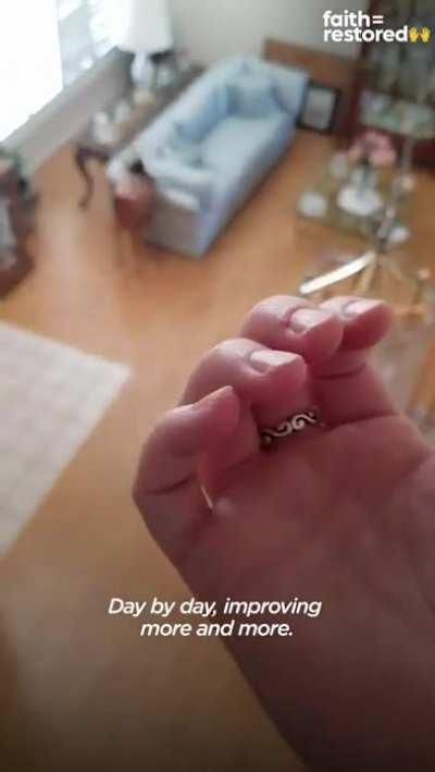 Woman Repairs Butterfly's Broken Wing With A Feather