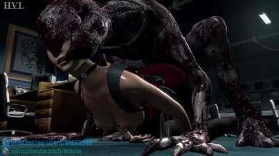 Ada Wong becomes a Demogorgon's breeding hole (HVL) [Resident Evil, Stranger Things]