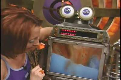 Stephanie feeds Snit (Snit Station) laundry soap, by viewer request (2000)